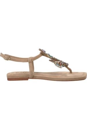 Alma en Pena Sko, Dame, Flerfarvet, 36 EU, Flad sandal hav detalje