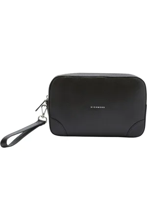 John Richmond Taske, Dame, Sort, ONE SIZE, Læder, Læderclutch med håndledsrem