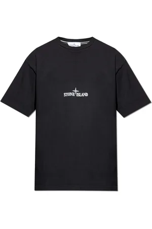 Stone Island Top, Herre, Sort, S, Bomuld, Trykt T-shirt