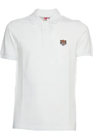Kenzo Top, Herre, Hvid, M, Bomuld, Polo med broderet tiger