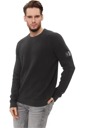 Calvin Klein Strik, Herre, Sort, M, Bomuld, Regular Fit Sweater