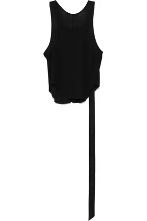 Rick Owens Top, Herre, Sort, S, Uld, Stilfuld Cropped Tank Top