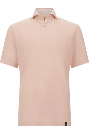 Boggi Milano Top, Herre, Lyserød, L, Bomuld, Bomuld/Linned Piqué Polo Shirt