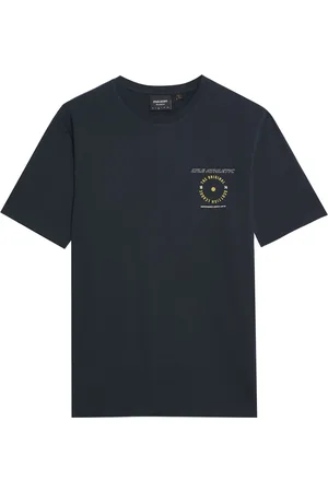 Lyle & Scott Top, Herre, Blå, XS, Bomuld, Athletic Graphic T-Shirt