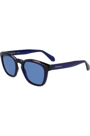 Salvatore Ferragamo Tilbehør, unisex, Blå, 50 MM, Blå Transparente Solbriller Sf2040Se