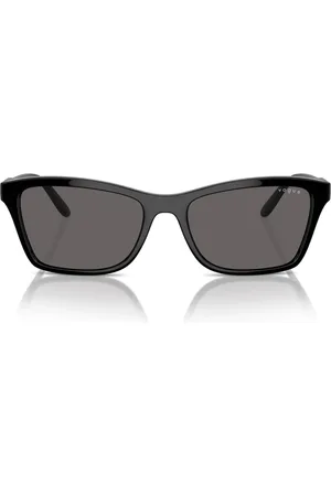 vogue Tilbehør, unisex, Sort, 54 MM, Uld, Stilfulde Oversized Sorte Solbriller