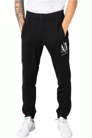 Armani Exchange Bukser, Herre, Sort, XS, Uld, Herre Printede Bukser