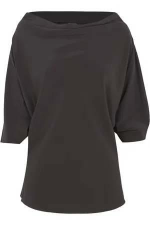 Cortana Bluser & Skjorter, Dame, Sort, XS, Liv, grafit stræk silkebluse