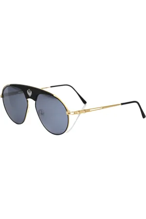 FRANKIE MORELLO Tilbehør, unisex, Sort, ONE SIZE, Elegant Metallic Shield Solbriller
