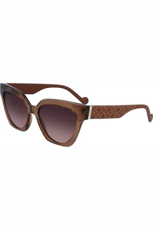 Liu Jo Tilbehør, Dame, Brun, 55 MM, Brune gennemsigtige solbriller med brune linser