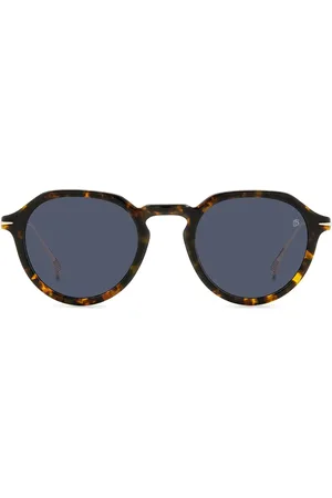 DB EYEWEAR BY DAVID BECKHAM Tilbehør, unisex, Flerfarvet, 49 MM, Vintage-inspirerede geometriske solbriller med ikonisk monogram