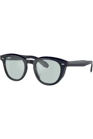 Oliver Peoples Tilbehør, unisex, Blå, 48 MM, Uld, Stilfulde blå solbriller med blå linser