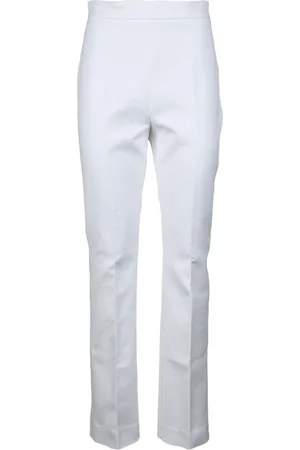 Sportmax Bukser, Dame, Hvid, 2XS, Bomuld, Bukser