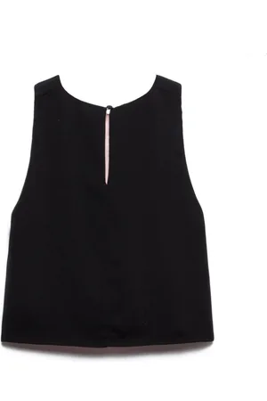 ANIYE BY Top, Dame, Sort, S, Polyester, Grafisk Halsudskæring Maxi Bue Top
