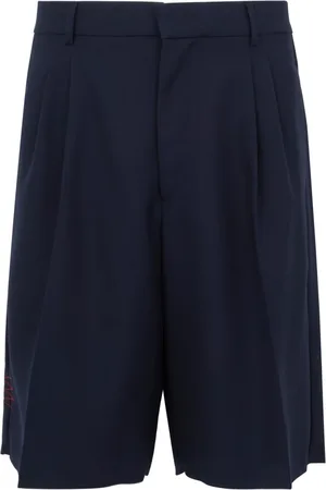 AMARANTO Shorts, Herre, Blå, L, Uld, Blå Stilfulde Bermudashorts til Afslappede Udflugter