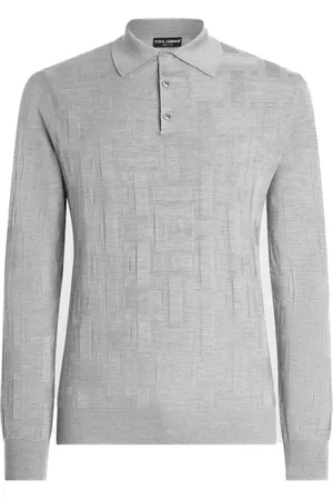 Dolce & Gabbana Strik, Herre, Grå, XL, Uld, Stilfuldt Striktrøje