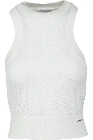 Calvin Klein Top, Dame, Hvid, M, Bomuld, Top