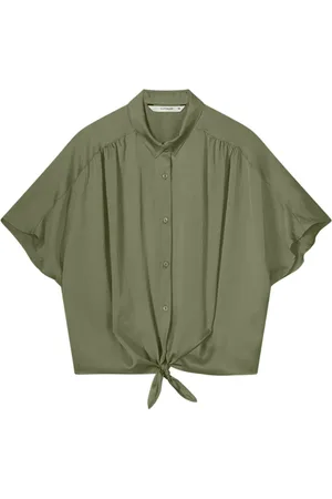 Summum Woman Bluser & Skjorter, Dame, Grøn, 2XL, Silkeblød Batsleeves Bluse Grøn