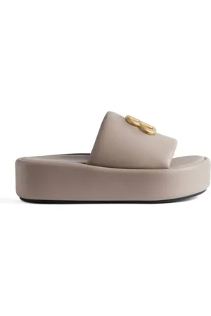 Balenciaga Sko, Dame, , 41 EU, Uld, Guld Monaco Pantolette med Nappa Læder