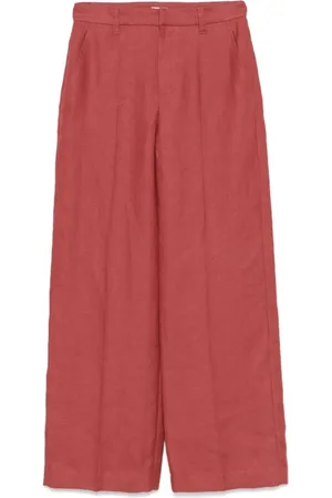 Brunello Cucinelli Bukser, Dame, Rød, XS, Uld, Stilfulde bukser