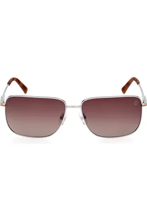 Timberland Tilbehør, unisex, Grå, 62 MM, Polariserede geometriske solbriller brune linser