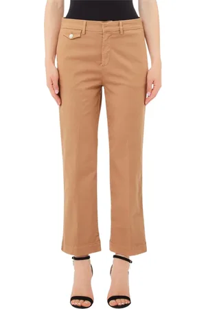 Liu Jo Bukser, Dame, Brun, W29, Uld, Chino bukser med Patten detalje