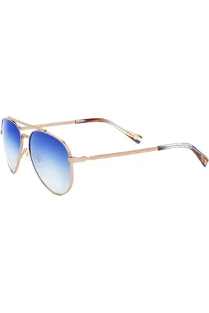 Polar Tilbehør, unisex, Lyserød, 61 MM, Uld, Guld solbriller med blå gradient linser