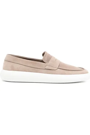 BRIONI Sko, Herre, , 43 EU, Slip-On Ruskind Flade Sko