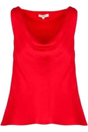 Suncoo Top, Dame, Rød, M, Satin, Satin Ærmeløs Sweater Kjole Genbrugsfibre