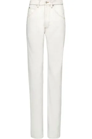 Maison Margiela Jeans, Dame, Hvid, W29, Denim, Højtaljede Denim Jeans