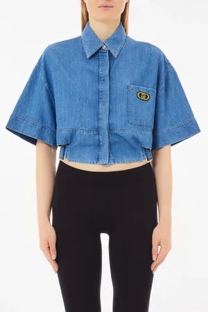 Liu Jo Bluser & Skjorter, Dame, Blå, XS, Denim, Denim Ærmeløs Skjorte