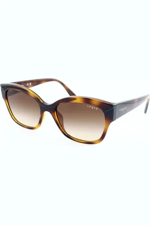 vogue Tilbehør, unisex, Brun, 55 MM, Nylon, Brun Havana solbriller med gradient linser
