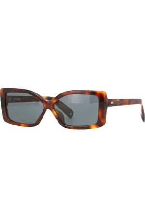 Jacquemus Tilbehør, unisex, Brun, 60 MM, Strand solbriller brunt Havana stel