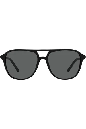 Bvlgari Tilbehør, unisex, Sort, 57 MM, Mænds Pilot Solbriller Unik Design