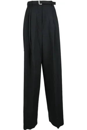Sportmax Bukser, Dame, Sort, XS, Uld, Uldblandingsstræk bukser