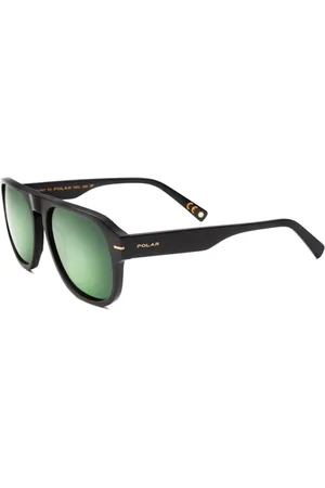 Polar Tilbehør, unisex, Sort, 57 MM, Uld, Guld Solbriller Grønne Linser