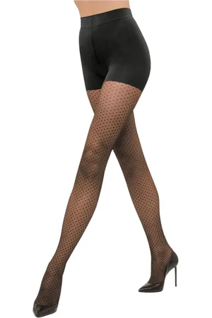 Wolford Undertøj, Dame, Sort, S, Geometriske Dots Kontrol Strømpebukser
