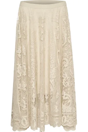 Kaffe Nederdel, Dame, , M/L, Polyester, Blonde Nederdel Moonstruck A-line Stil