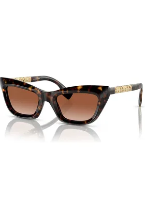 Burberry Tilbehør, Dame, Brun, 51 MM, Cat-eye solbriller med brune linser