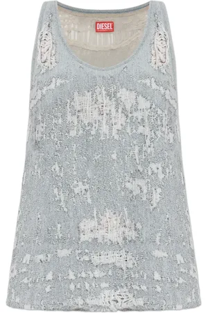 Diesel Top, Dame, Blå, M, Denim, Denim top E-Dalby-Fsg