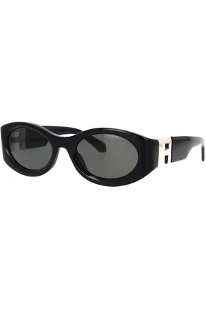 AMBUSH Tilbehør, unisex, Sort, 55 MM, Moderne Ovale Solbriller Gogolen Stil
