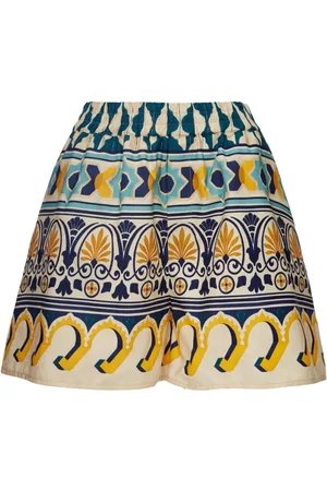La DoubleJ Shorts, Dame, Flerfarvet, S, Bomuld, Shorts med snøre