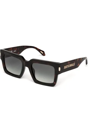 Roberto Cavalli Tilbehør, unisex, Brun, 53 MM, Uld, Stilfulde solbriller grønne gradientlinser