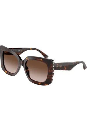 Jimmy Choo Tilbehør, Dame, Brun, 54 MM, Uld, Stilfulde solbriller med brune linser
