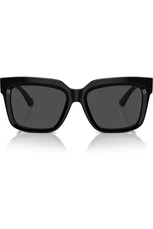 Burberry Tilbehør, unisex, Sort, 54 MM, Firkantede solbriller med mørkegrå linser