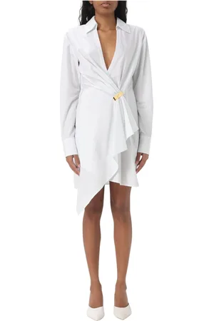 Elisabetta Franchi Kjole, Dame, Hvid, M, Elegant Kvindedragt