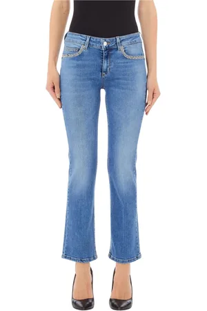 Liu Jo Jeans, Dame, Blå, W25, Denim, Almindelig pasform denim jeans