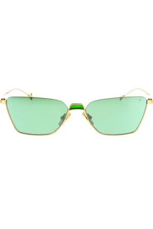 Eyepetizer Tilbehør, unisex, Gul, 53 MM, Uld, Unisex Irregulære Solbriller Guld Grøn