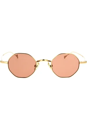 Eyepetizer Tilbehør, unisex, Gul, 44 MM, Uld, Uregelmæssige Solbriller Ikon Kollektion Elegant Stil