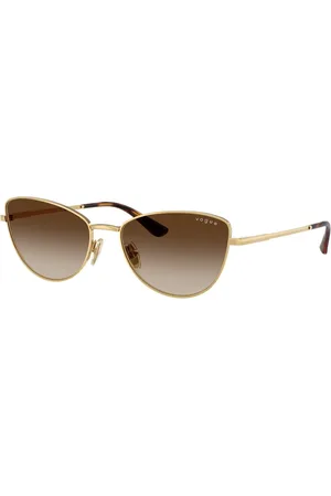 vogue Tilbehør, unisex, Gul, 56 MM, Uld, Butterfly Style Solbriller i Guld
